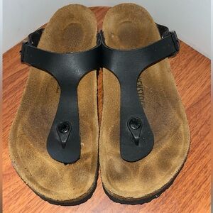 Birkenstock Womens Gizeh Thong Sandal Black EUR39 8M